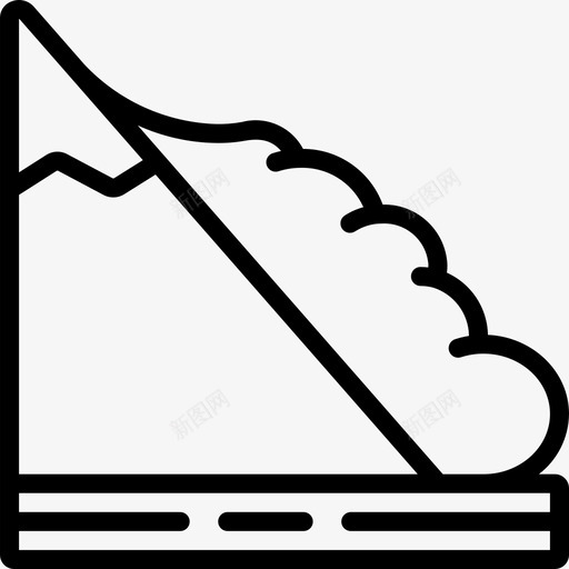 雪崩自然灾害9线性图标svg_新图网 https://ixintu.com 线性 自然灾害9 雪崩