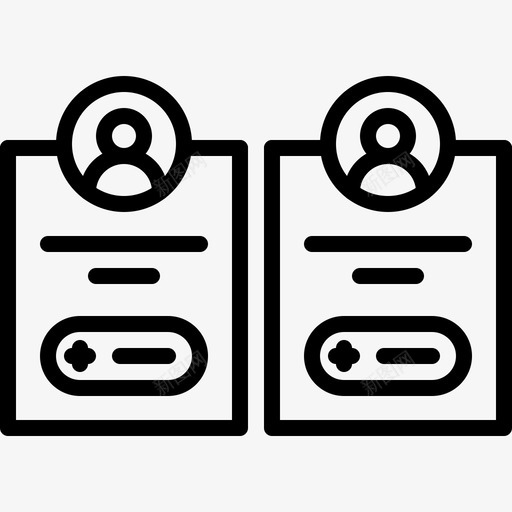 个人资料博客线性图标svg_新图网 https://ixintu.com 个人资料 博客 线性