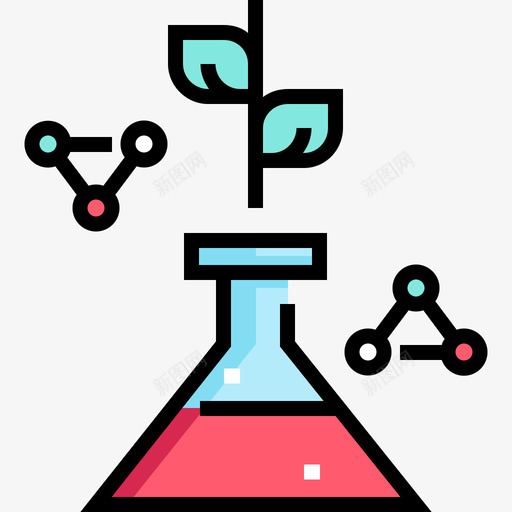 试管化学10线性颜色图标svg_新图网 https://ixintu.com 化学10 线性颜色 试管