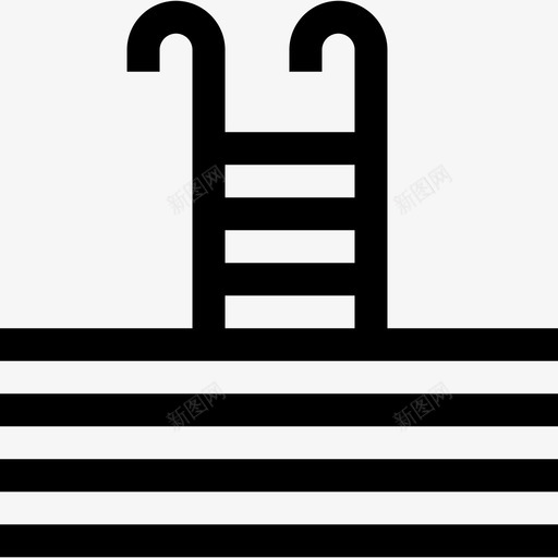 游泳池94号酒店线性图标svg_新图网 https://ixintu.com 94号酒店 游泳池 线性