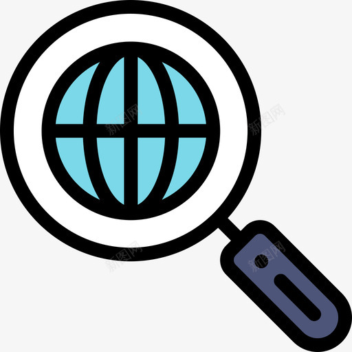 搜索引擎营销SEO15线性颜色图标svg_新图网 https://ixintu.com 搜索引擎 线性颜色 营销SEO15