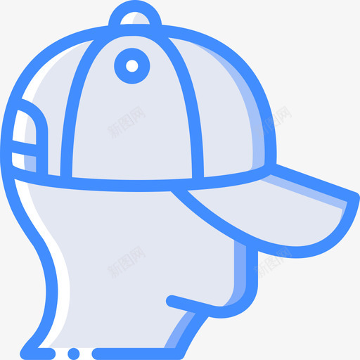 帽子夏天蓝色图标svg_新图网 https://ixintu.com 夏天 帽子 蓝色