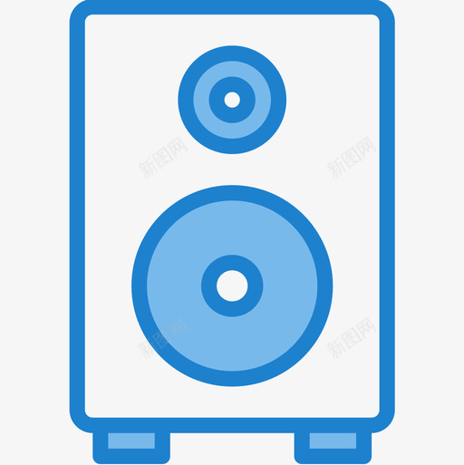 扬声器电子设备4蓝色图标svg_新图网 https://ixintu.com 扬声器 电子设备4 蓝色