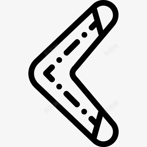 回旋镖史前16直线型图标svg_新图网 https://ixintu.com 史前16 回旋镖 直线型