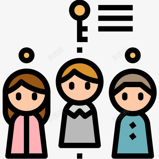团队合作业务230线性颜色图标svg_新图网 https://ixintu.com 业务230 团队合作 线性颜色