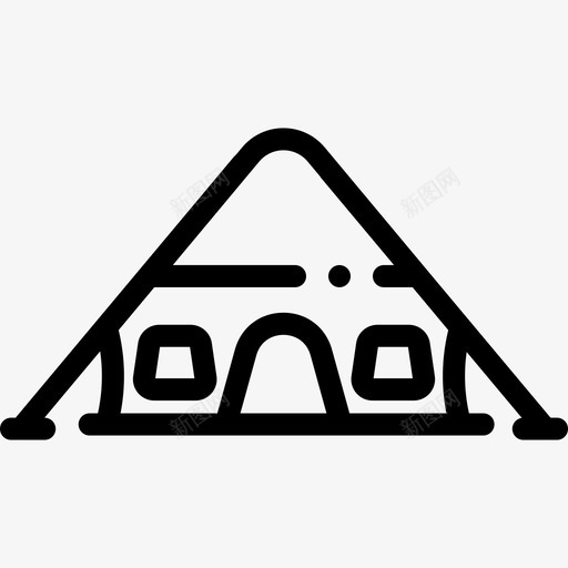 帐篷露营54直线型图标svg_新图网 https://ixintu.com 帐篷 直线型 露营54