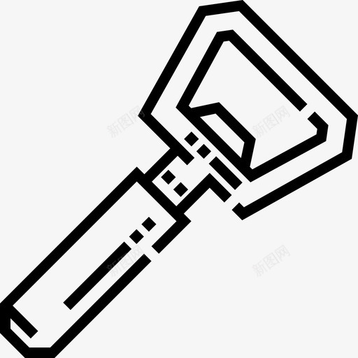 开瓶器厨房工具13线性图标svg_新图网 https://ixintu.com 厨房工具13 开瓶器 线性