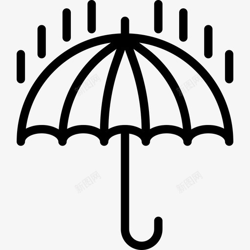 雨伞购物和电子商务3线性图标svg_新图网 https://ixintu.com 线性 购物和电子商务3 雨伞