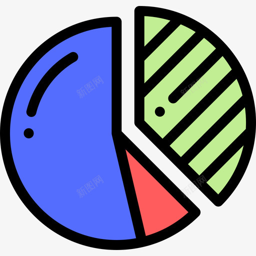 饼图战略和管理3线颜色图标svg_新图网 https://ixintu.com 战略和管理3 线颜色 饼图