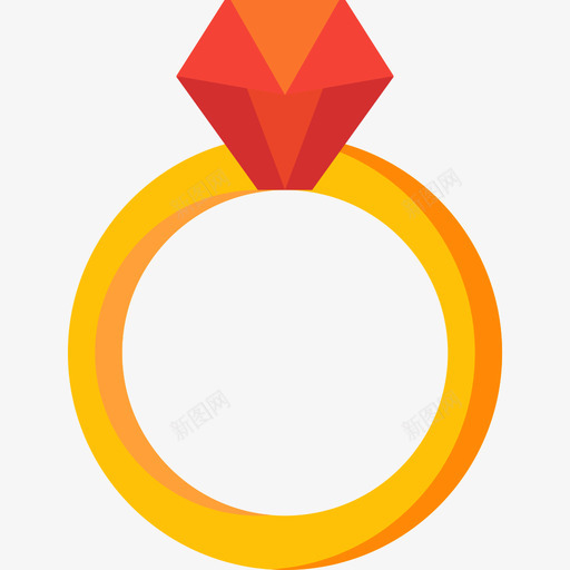 戒指婚礼52号扁平图标svg_新图网 https://ixintu.com 婚礼52号 戒指 扁平