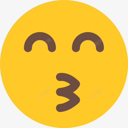 吻表情2平淡图标svg_新图网 https://ixintu.com 吻 平淡 表情2