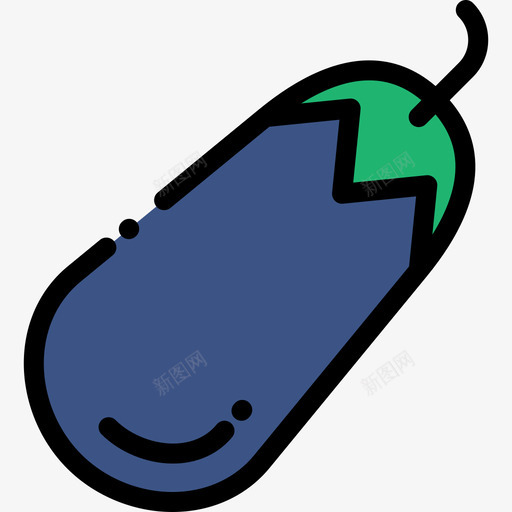 茄子烧烤4原色图标svg_新图网 https://ixintu.com 原色 烧烤4 茄子