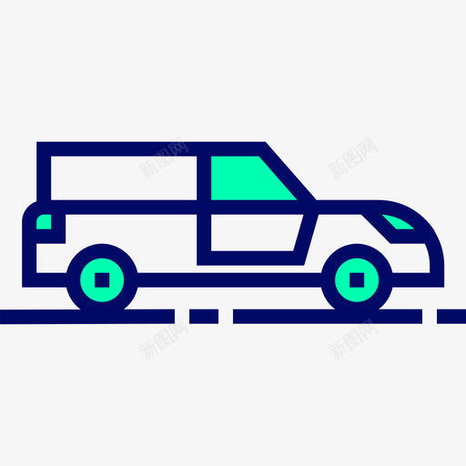 汽车交通46绿影图标svg_新图网 https://ixintu.com 交通46 汽车 绿影
