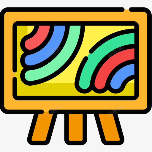 绘画展示2线性颜色图标svg_新图网 https://ixintu.com 展示2 线性颜色 绘画