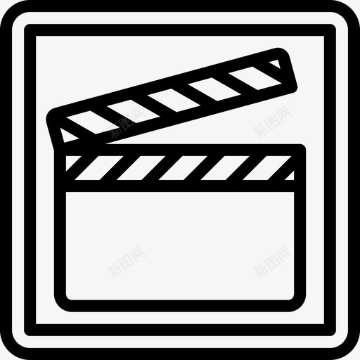 电影院位置8直线图标svg_新图网 https://ixintu.com 位置8 电影院 直线