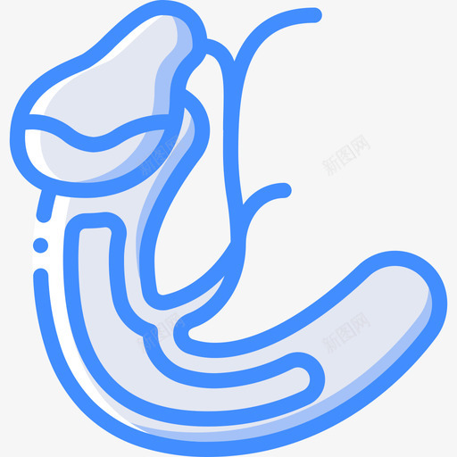 胆囊医用105蓝色图标svg_新图网 https://ixintu.com 医用105 胆囊 蓝色