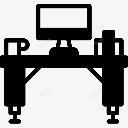 办公桌家具家用3实心图标svg_新图网 https://ixintu.com 办公桌 实心 家具家用3