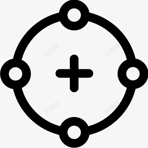 圆形艺术家工作室6线性图标svg_新图网 https://ixintu.com 圆形 线性 艺术家工作室6