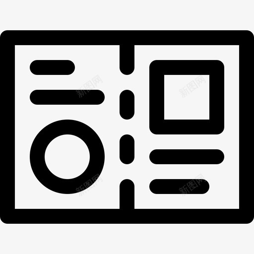 明信片信纸26直线型图标svg_新图网 https://ixintu.com 信纸26 明信片 直线型