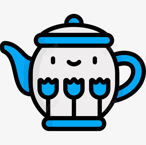 茶壶荷兰8线性颜色图标svg_新图网 https://ixintu.com 线性颜色 茶壶 荷兰8