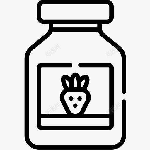 果酱糖果店14直线型图标svg_新图网 https://ixintu.com 果酱 直线型 糖果店14