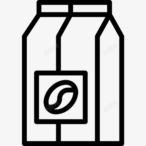 咖啡袋咖啡店62直线型图标svg_新图网 https://ixintu.com 咖啡店62 咖啡袋 直线型