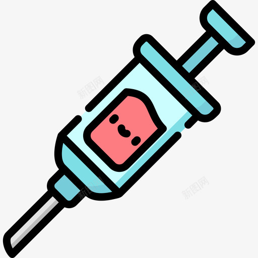 注射器兽医6线性颜色图标svg_新图网 https://ixintu.com 兽医6 注射器 线性颜色