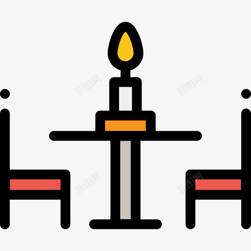 晚餐爱28线性颜色图标svg_新图网 https://ixintu.com 晚餐 爱28 线性颜色