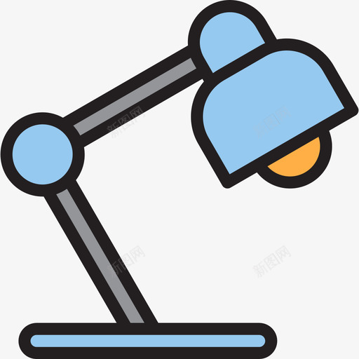 灯33学校线性颜色图标svg_新图网 https://ixintu.com 33学校 灯 线性颜色