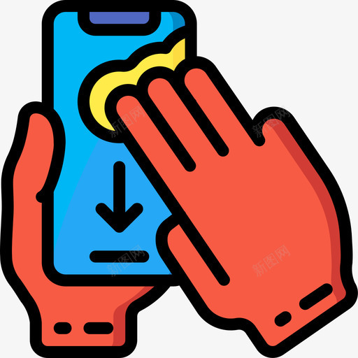 智能手机6号手线性颜色图标svg_新图网 https://ixintu.com 6号手 智能手机 线性颜色