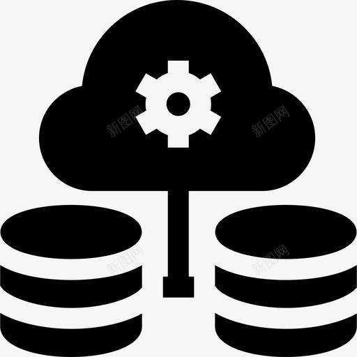 服务器数据库和服务器4已填充图标svg_新图网 https://ixintu.com 已填充 数据库和服务器4 服务器