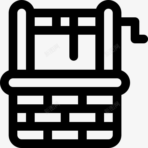 水井3号村直线图标svg_新图网 https://ixintu.com 3号村 水井 直线