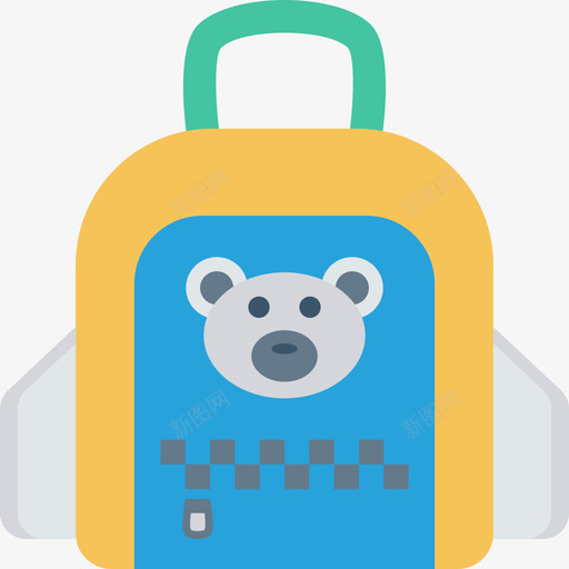 书包学校教育2扁平图标svg_新图网 https://ixintu.com 书包 学校教育2 扁平