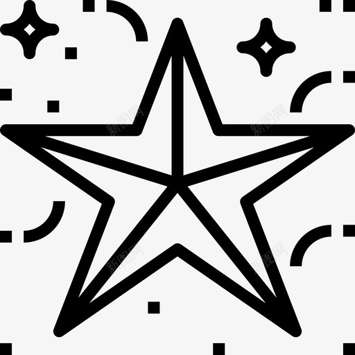 星星圣诞117直系图标svg_新图网 https://ixintu.com 圣诞117 星星 直系