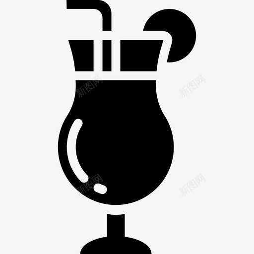 鸡尾酒夏季时间4填充图标svg_新图网 https://ixintu.com 填充 夏季时间4 鸡尾酒