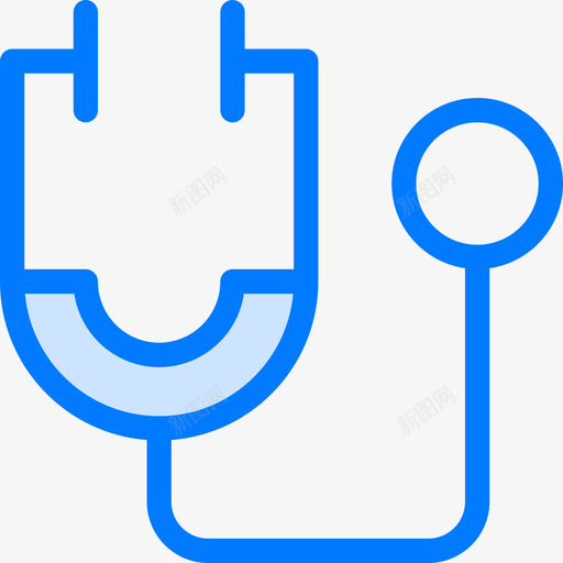 听诊器医用110蓝色图标svg_新图网 https://ixintu.com 医用110 听诊器 蓝色