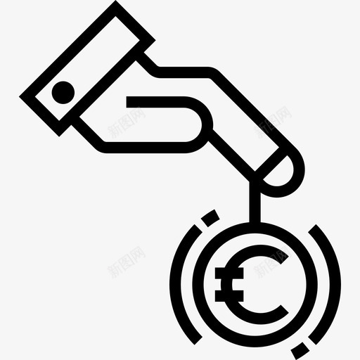 欧元金融81线性图标svg_新图网 https://ixintu.com 欧元 线性 金融81