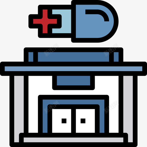 医院医学16线性颜色图标svg_新图网 https://ixintu.com 医学16 医院 线性颜色