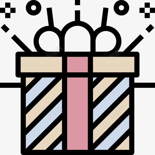 礼品购物111线性颜色图标svg_新图网 https://ixintu.com 礼品 线性颜色 购物111