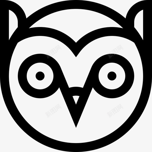 猫头鹰思维29直线型图标svg_新图网 https://ixintu.com 猫头鹰 直线型 设计思维29