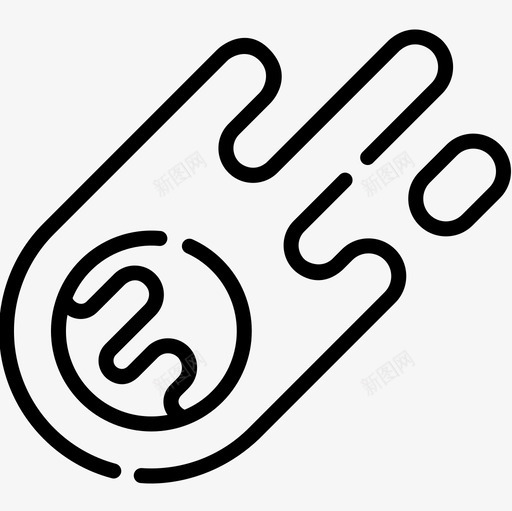 彗星科幻小说16直线图标svg_新图网 https://ixintu.com 彗星 直线 科幻小说16