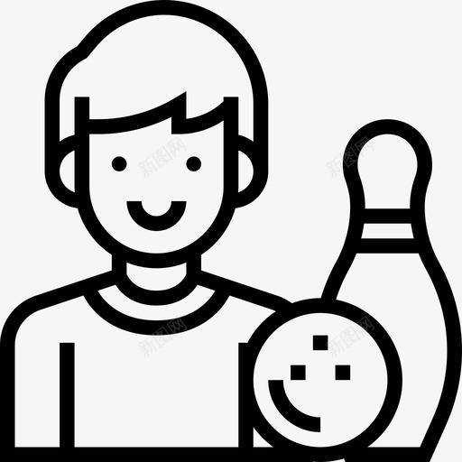 保龄球体育化身4直线型图标svg_新图网 https://ixintu.com 体育化身4 保龄球 直线型