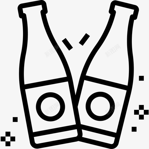 瓶装啤酒24瓶直线型图标svg_新图网 https://ixintu.com 啤酒24瓶 瓶装 直线型