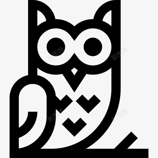 猫头鹰万圣节65岁直系图标svg_新图网 https://ixintu.com 万圣节65岁 猫头鹰 直系