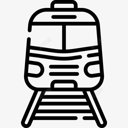 火车城市元素22直线图标svg_新图网 https://ixintu.com 城市元素22 火车 直线