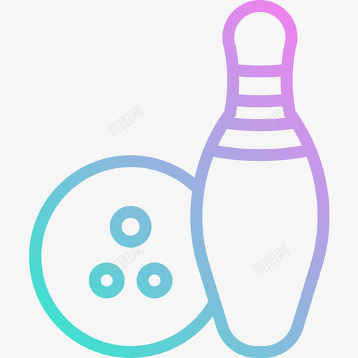 保龄球运动78坡度图标svg_新图网 https://ixintu.com 保龄球 坡度 运动78