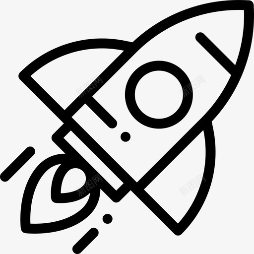 火箭太空76直线型图标svg_新图网 https://ixintu.com 太空76 火箭 直线型