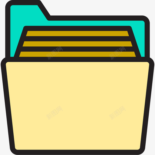 数据文件办公用品2线性颜色图标svg_新图网 https://ixintu.com 办公用品2 数据文件 线性颜色