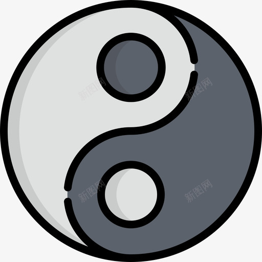 阴阳忍者11线性颜色图标svg_新图网 https://ixintu.com 忍者11 线性颜色 阴阳