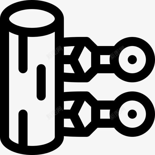 Kunai忍者5线性图标svg_新图网 https://ixintu.com Kunai 忍者5 线性